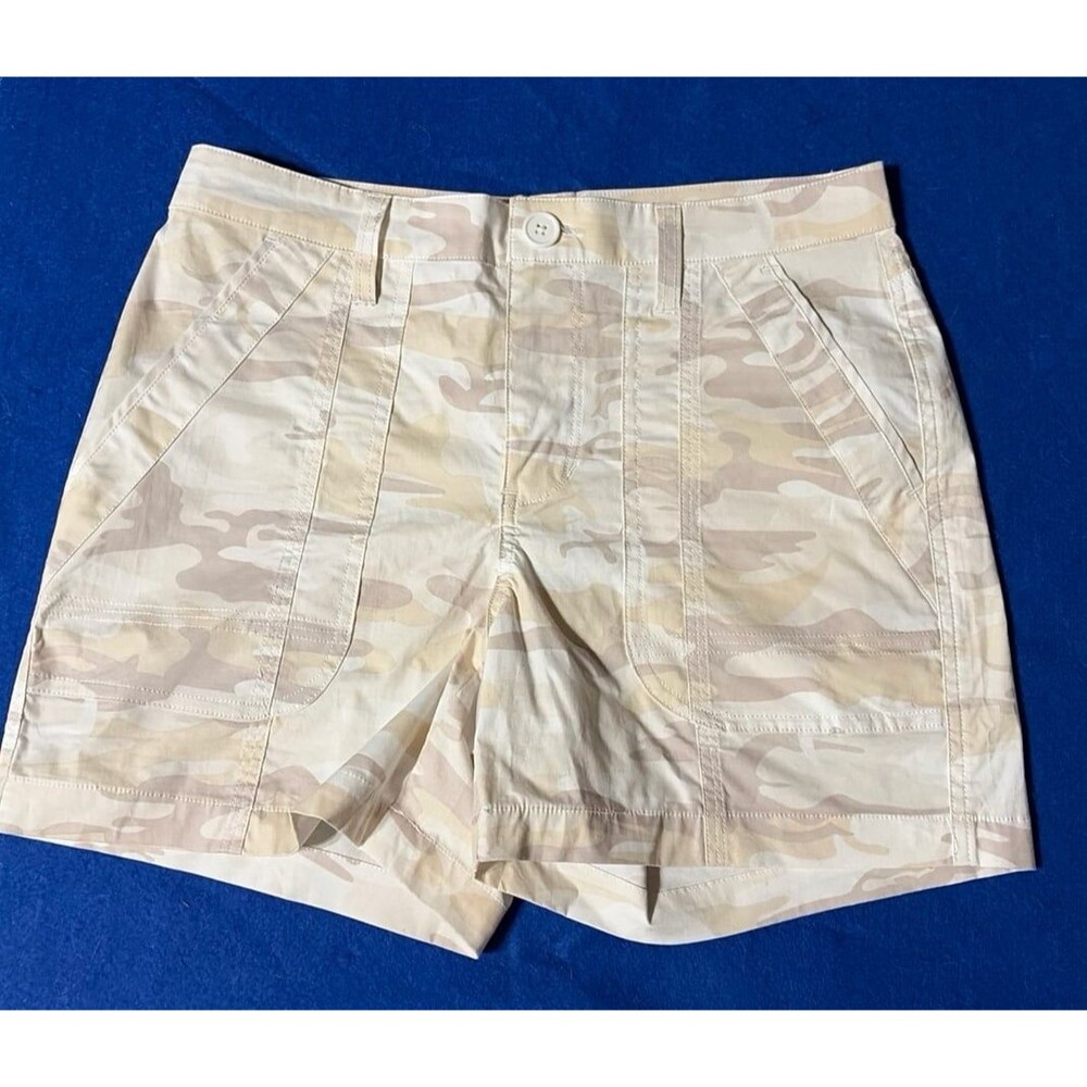 Boston Proper Camo Cargo Shorts Women’s Size 6 Neutral Beige Tan